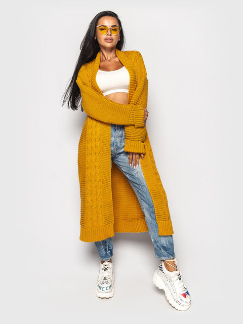 Knitted Cardigan Carmen Mustard