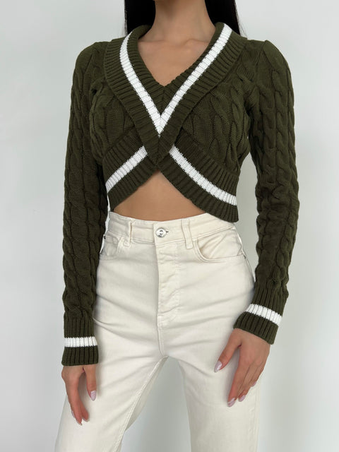 Sweater Basta Khaki-white