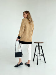 Knitted jacket Kulya Camel-black