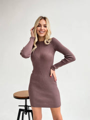 Knitted dress Lana Brown