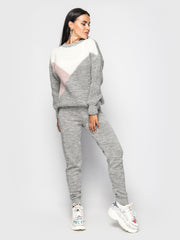 Nelson knitted set Gray-pink-white