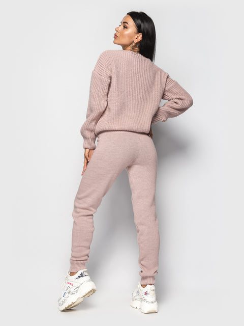 Nelson Knitted Set Pink-Grey-White