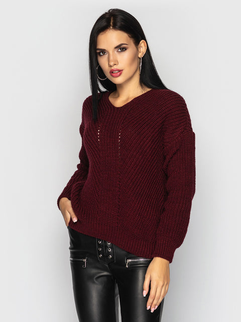 Paris sweater burgundy