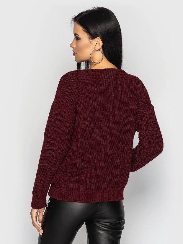 Paris sweater burgundy