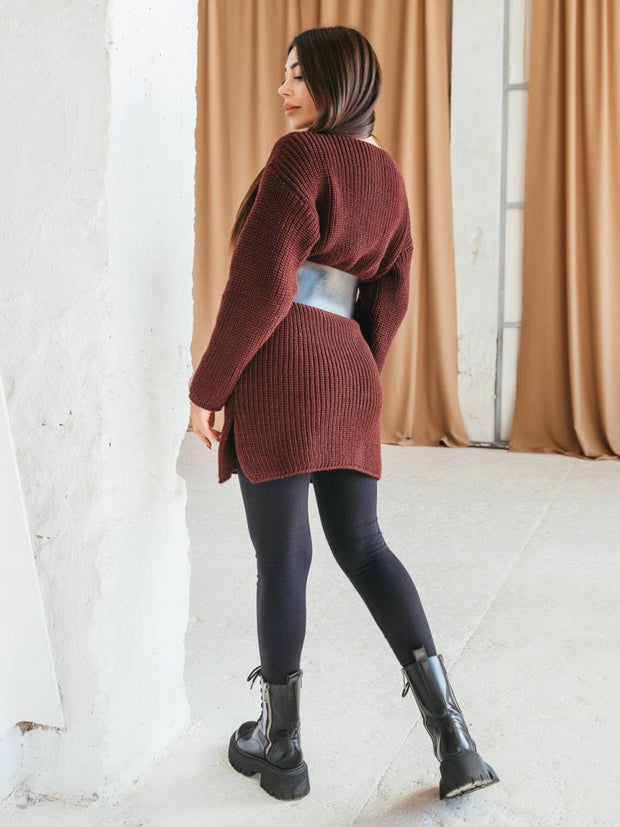 Knitted tunic TERENZI Burgundy