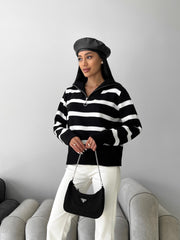 Bandera Sweater Black-White