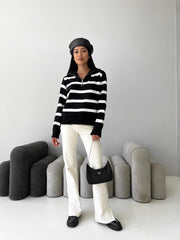 Bandera Sweater Black-White