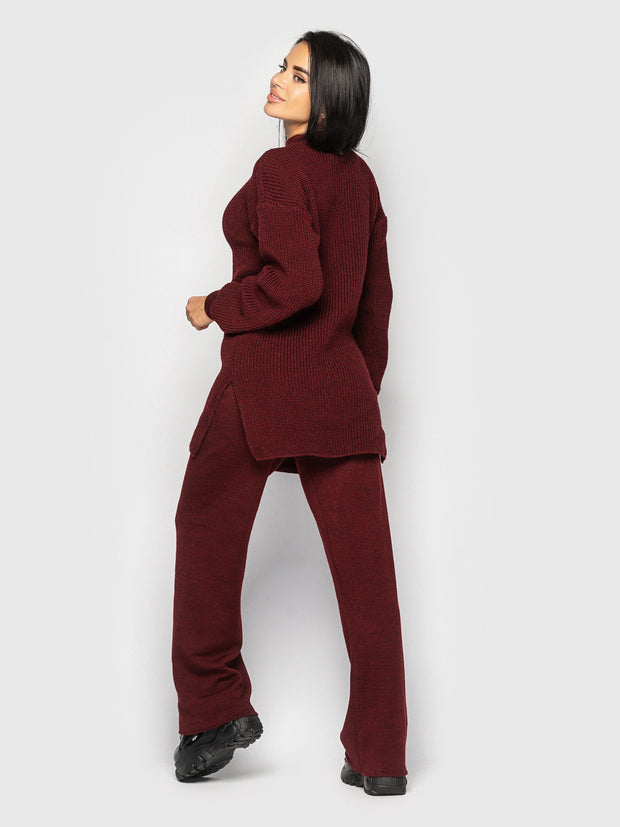 Knitted set Saturn burgundy