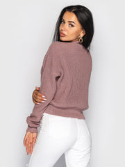 Knitted sweater Gloria coffee