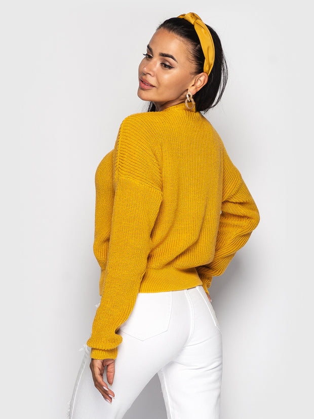 Knitted sweater Gloria mustard