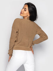 Knitted sweater Gloria camel