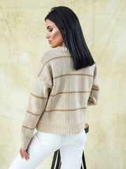 Knitted sweater Vesta Beige-camel