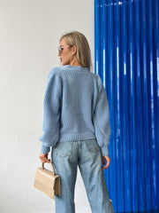 Knitted sweater Patriot blue