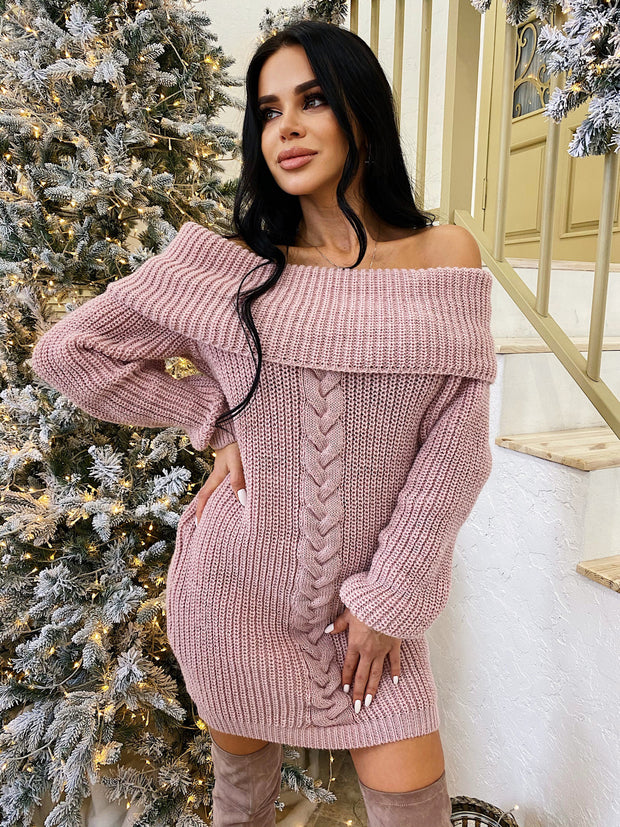 Knitted dress Koriza pink