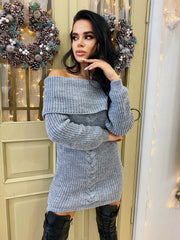 Knitted dress Koriza gray