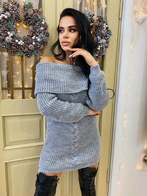 Knitted dress Koriza gray