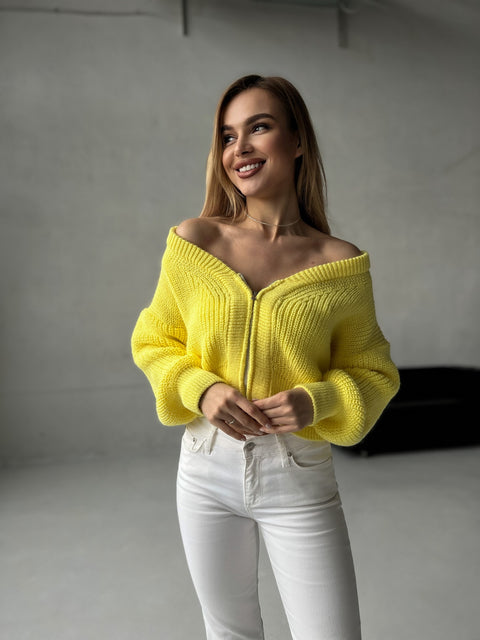 Cardigan Eva Yellow