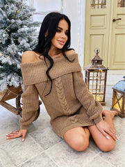 Knitted dress Koriza camel