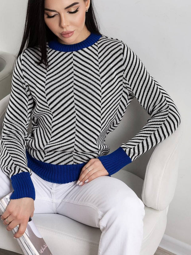 Hadat White-black-electric Sweater