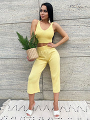 Knitted set YUMMY yellow