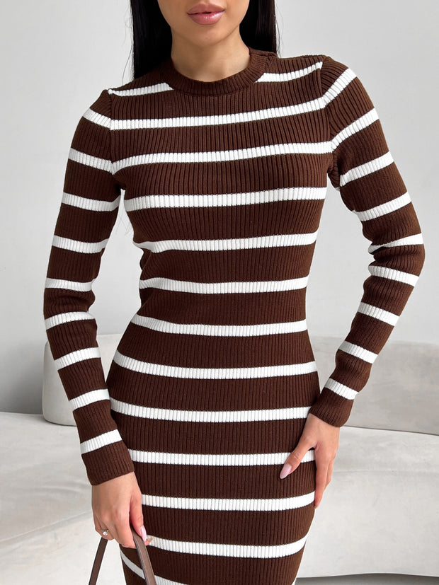 Dress Austria Brown-White