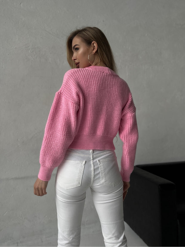 Cardigan Eva Pink