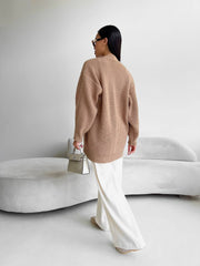 Knitted cardigan Desimar Camel