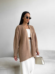 Knitted cardigan Desimar Camel