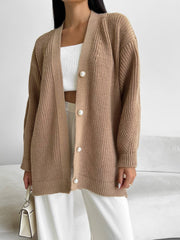 Knitted cardigan Desimar Camel