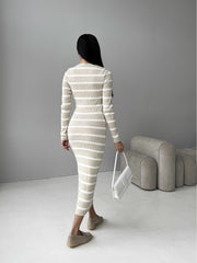 Dress Austria Light beige-white