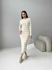 Dress Austria Light beige-white