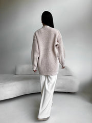 Knitted cardigan Desimar Light Beige