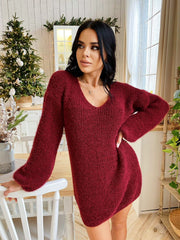 Knitted dress Narcis Burgundy