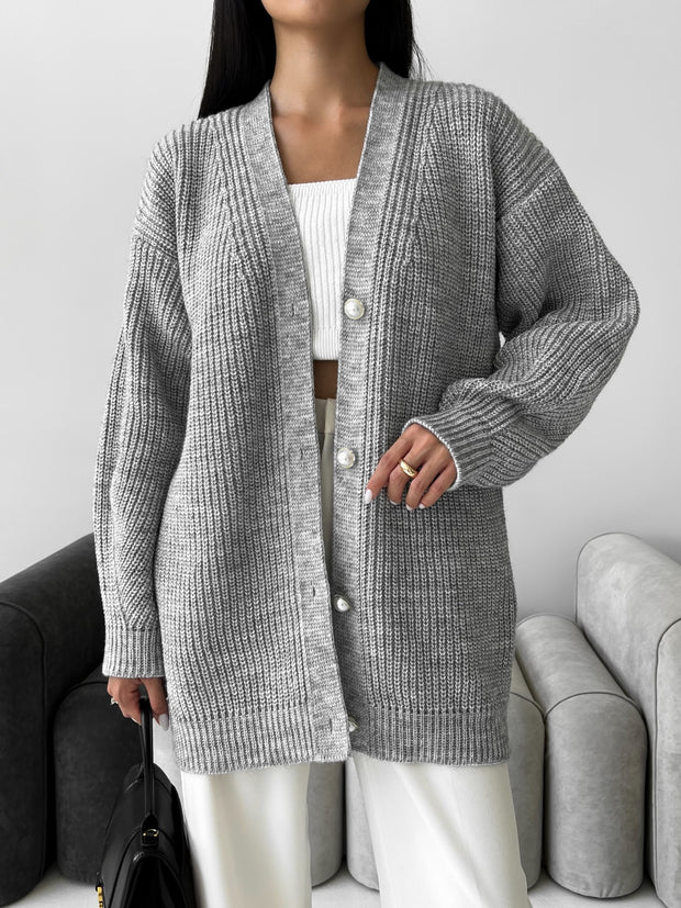 Knitted cardigan Desimar Gray