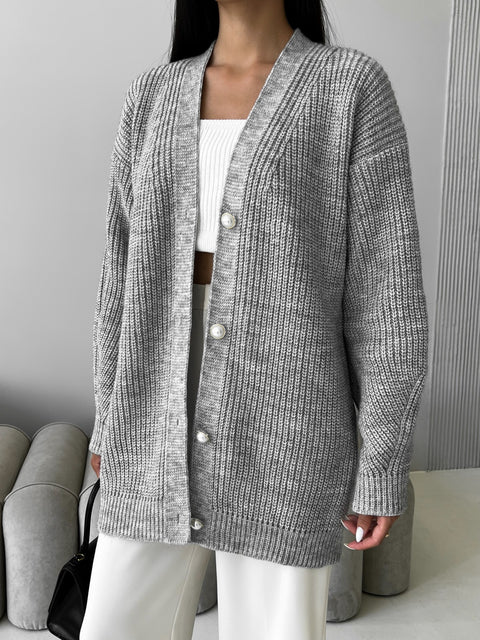 Knitted cardigan Desimar Gray