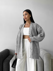 Knitted cardigan Desimar Gray