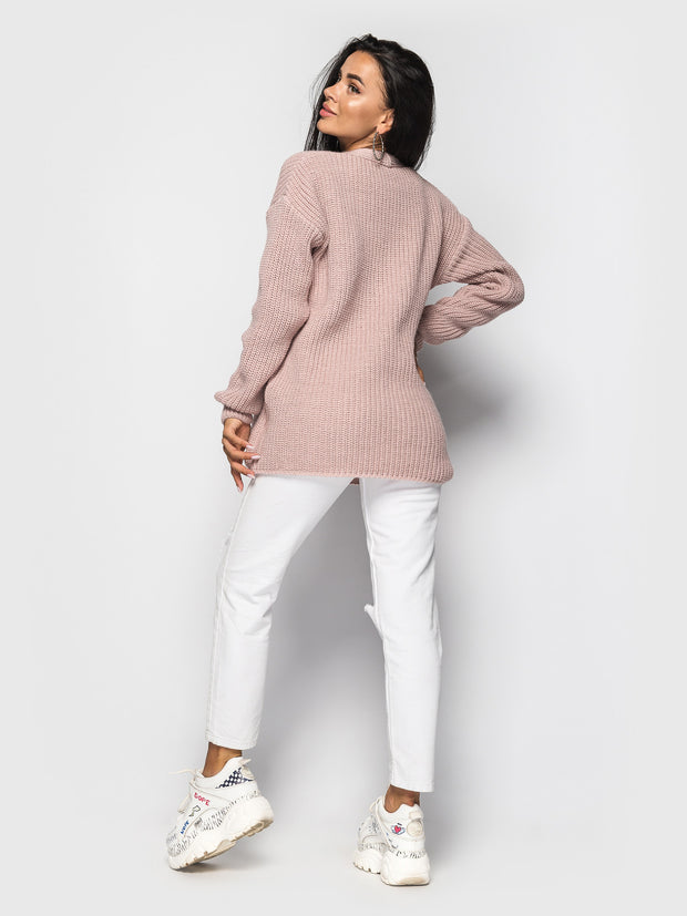 Knitted cardigan Donna Powder