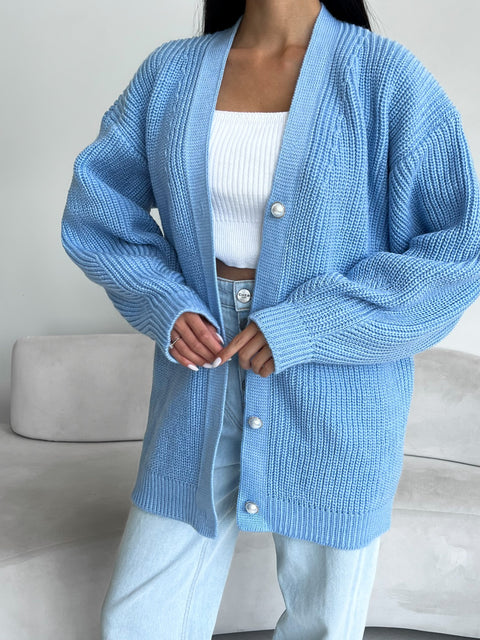 Knitted cardigan Desimar Blue