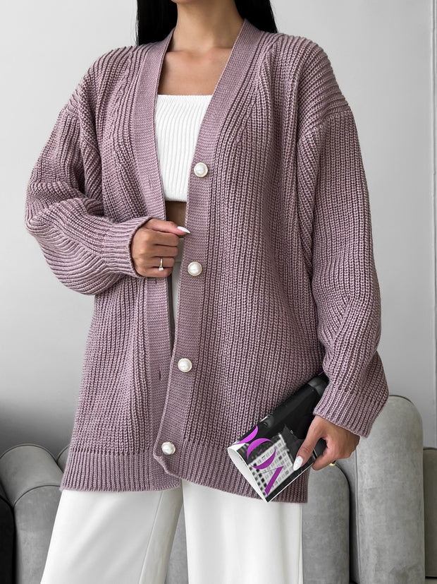 Knitted cardigan Desimar Coffee