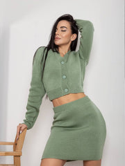 Knitted set Sergio Olive