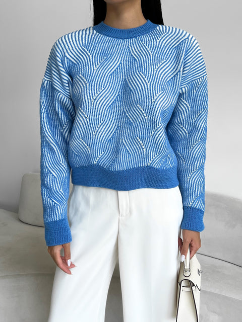 Sweater Kolosok Blue-white