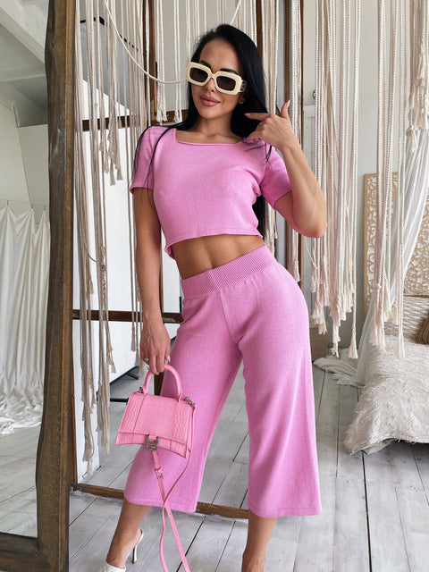 Knitted set OSCAR pink