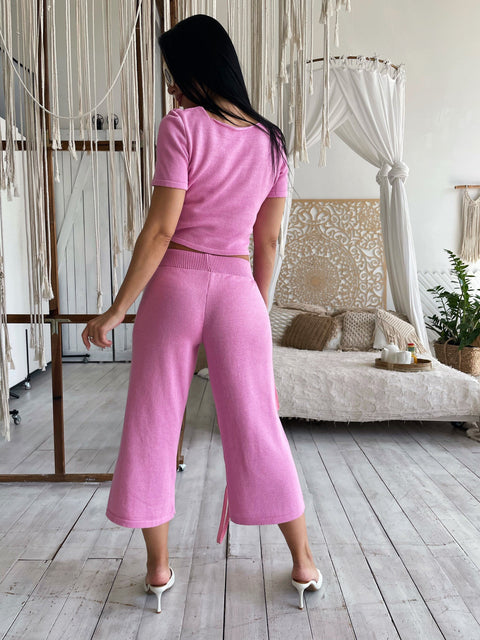 Knitted set OSCAR pink