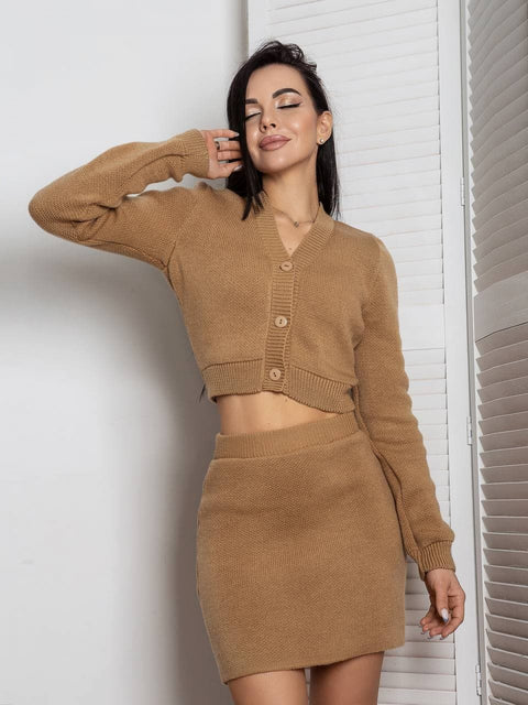 Knitted set Sergio Camel