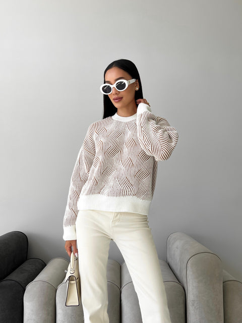 Sweater Kolosok White-kemel