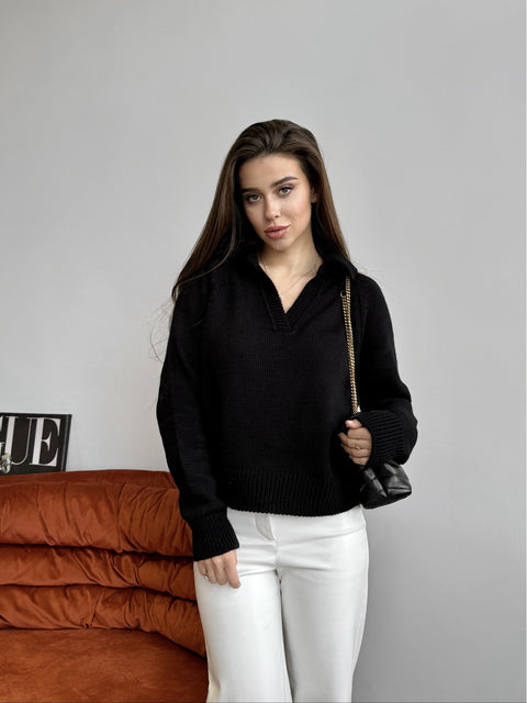 Polo Sweater Sem Black