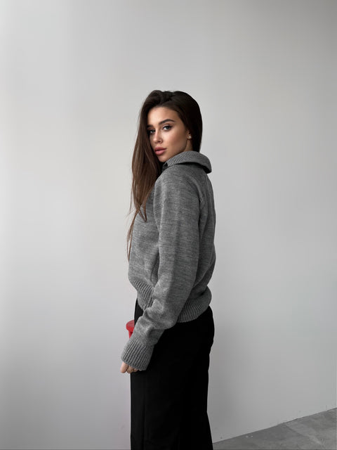 Polo Sweater Sem Gray