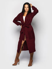 Knitted cardigan Rebecca Bordeaux