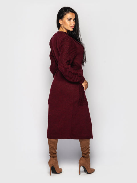 Knitted cardigan Rebecca Bordeaux