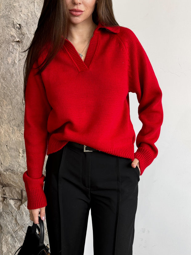 Polo Sweater Sem Red